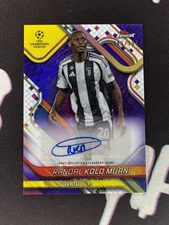 Randal Kolo Muani 2025 Topps Finest Auto Purple Shimmer /199 #A-RK