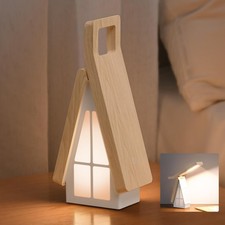 Bedside Table Lamp Kids Rechargeable Small Cordless 3 Color Foldable Touch