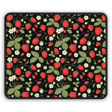 Strawberry Pattern Gaming Mouse Pad  Cute Computer Office Decor