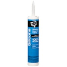 DAP CLEAR 100 SILICONE CAULK 08641 9.8FL OZ DOORS WINDOWS SIDING