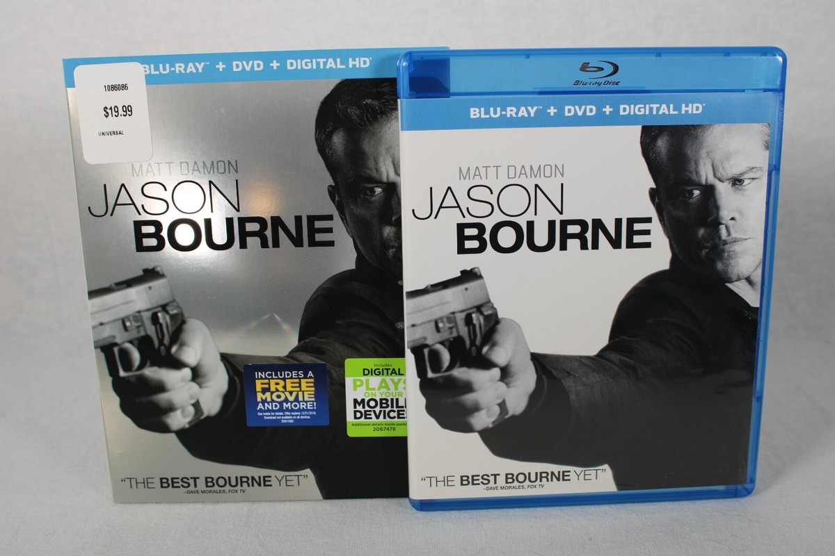Jason Bourne (Blu-ray/DVD, 2016) Matt Damon Tommy Lee Jones +