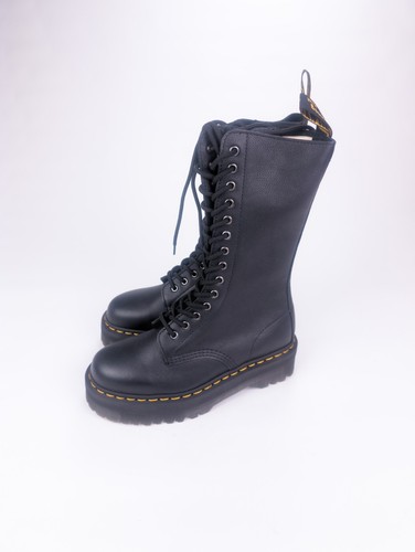 NEW DR MARTENS Mens US 8 PISA Soft Leather Combat Boots 1B99 31426001 Black EU41 - Picture 4 of 10