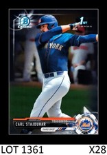 1-2017 BOWMAN CHROME DRAFT CARL STAJDUHAR METS CARD#179 QTY