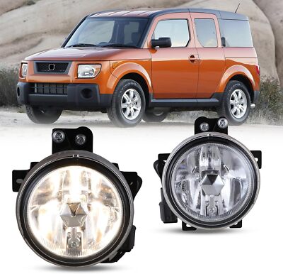 Fog Lights For 2003-2006 Honda Element Factory Clear Lens w/Wiring Switch Kits