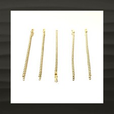 5 pc LOT 4" Gold Brass BALL CHAIN 2.4mm Great for COACH Bag Charm Fob Hang Tag