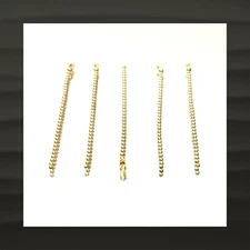 5 pc LOT 4" Gold Brass BALL CHAIN 2.4mm Great for COACH Bag Charm Fob Hang Tag