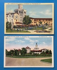 FLORIDA MILITARY ACADEMY ST PETERSBURG FLORIDA Vintage Postcard Lot