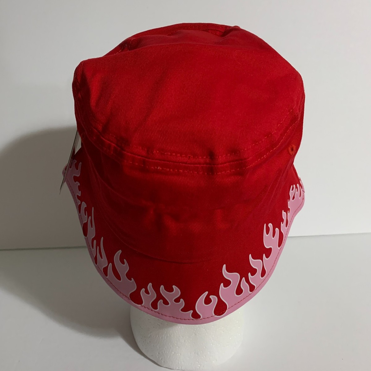 Headgear Classics Bucket Hat Betty Boop Flames Red Pink Cap 