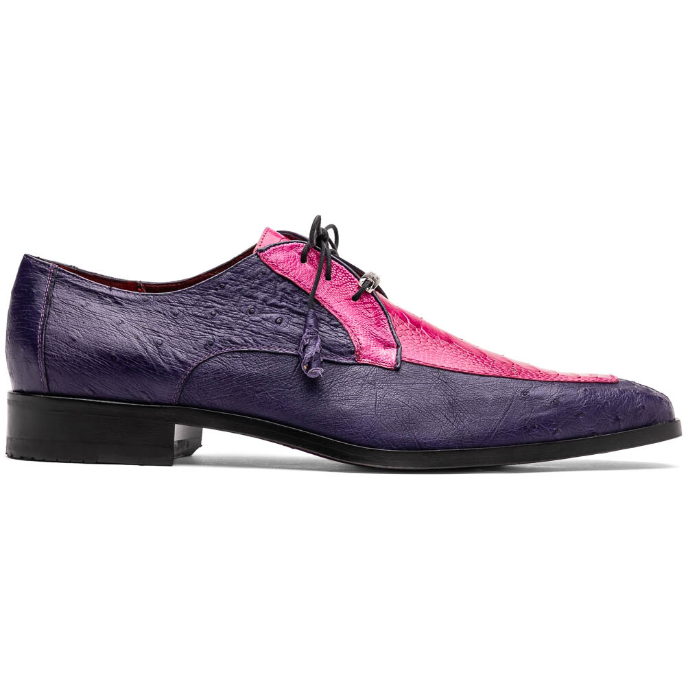 Marco Di Milano Andretti Ostrich Leg Shoes Pink Purple