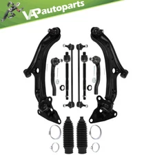 Fit For Honda Fit 10Pcs Front Lower Control Arm w Ball Joints Suspension Tie Rod