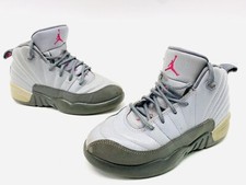 Nike Jordan 12 Retro Wolf Grey-Vivid Pink-Cool Grey 510816-029 Size 1Y