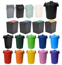 50L/80L Plastic Kitchen Swing/Recyling Bins Waste Storage Dustbin Rubbish Bin