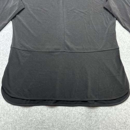 Lauren Ralph Lauren Tunic Blouse Black Stretch Long Sleeve Draped Career Classic - Bild 4 von 11