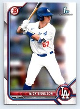 2022 Bowman Draft #BD-165 Nick Biddison Los Angeles Dodgers