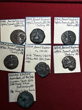 Ancient India Coin Lot (7) Kashmir Purchased At Delhi Stall 14 Market In 1980