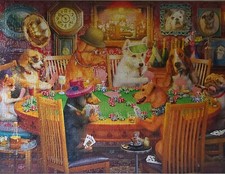 Buffalo Games Dog Days Poker Pups 750 Piece Jigsaw Puzzle Toy Hobby Games