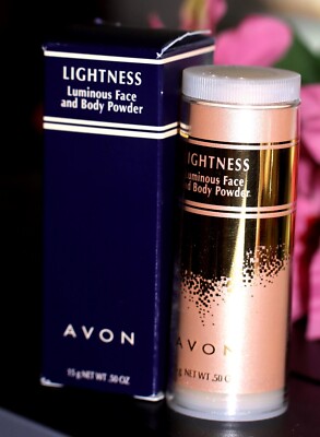 1999 NOS Avon Lightness Luminous Face & Body Powder shimmer shaker .5oz Retired
