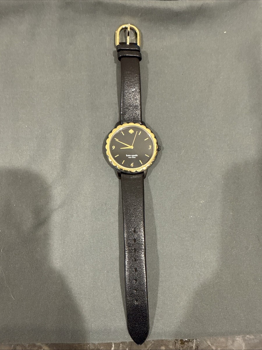 KATE SPADE WATCH GORGEOUS BLACK BAND KATE SPADE LOGO GOLD  display picture 3