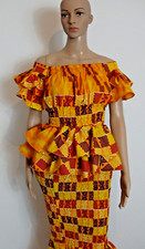Registyle African Ankara Wax Print 2pcs Long Skirt & Top UK Sizes 10 - 16 SALE!!
