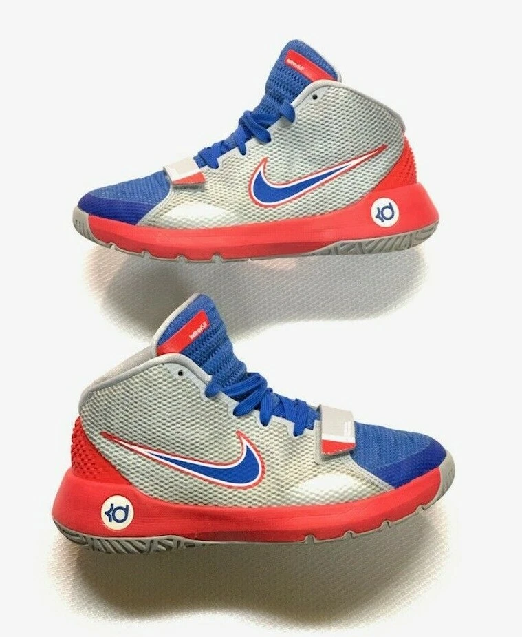 NIKE KD TREY III SHOES WOLF GRAY /UNIVERSITY RED/ BLUE SIZE 5y | eBay