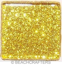 GOLD Glitter Glass Mosaic Tile Pieces - 3/8 inch - 50 Tiles