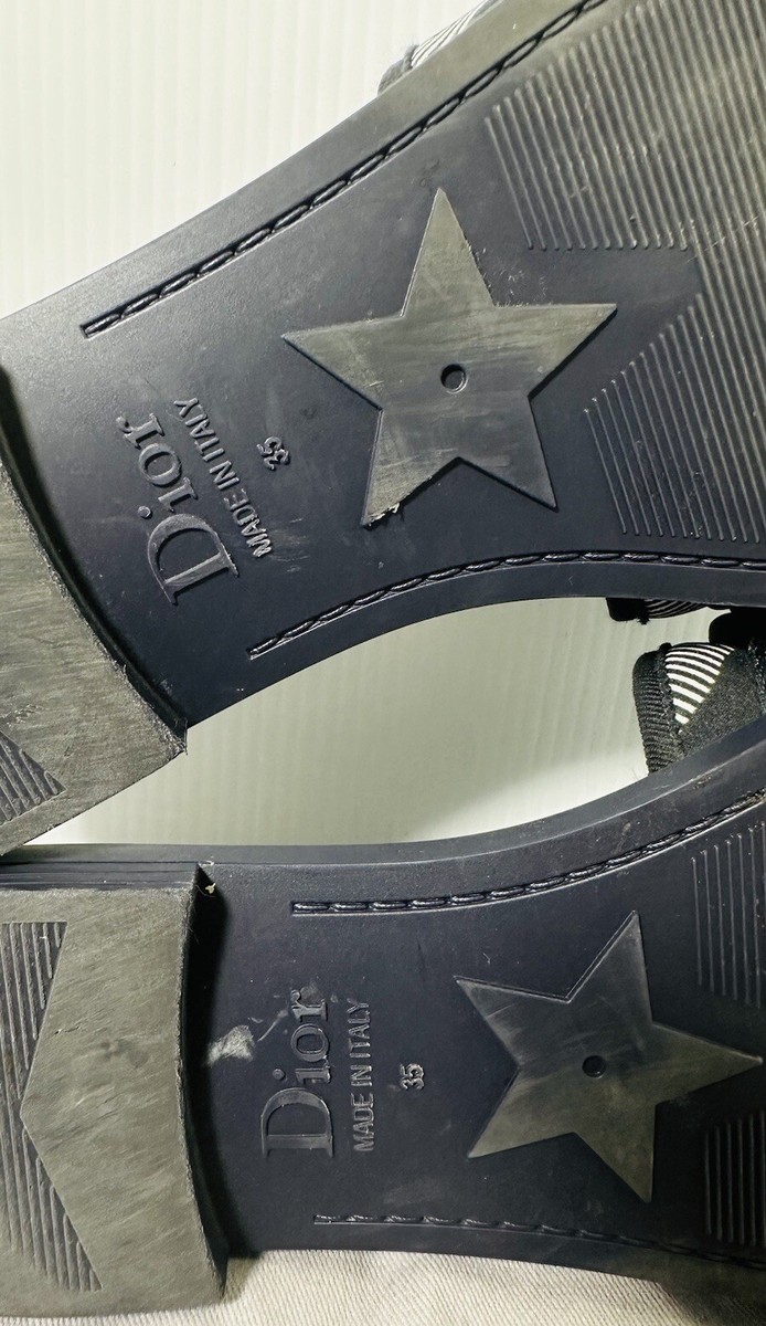 Christian Dior Evolution Slide Navy Blue Sandals Size 35 | eBay