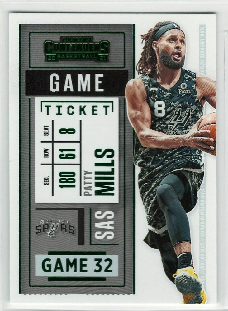 Patty Mills  2020-21 Panini Contenders #43 Green Foil Spurs