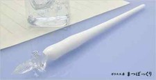 Handmade high quality glass pen - white : Made in Japan