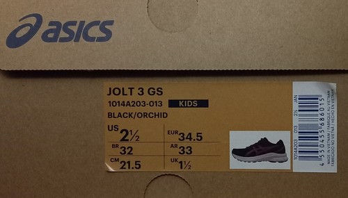 Mädchen Asics Jolt 3 Turnschuhe Schuhe Original Sneaker Schwarz Neu - Bild 13 von 18