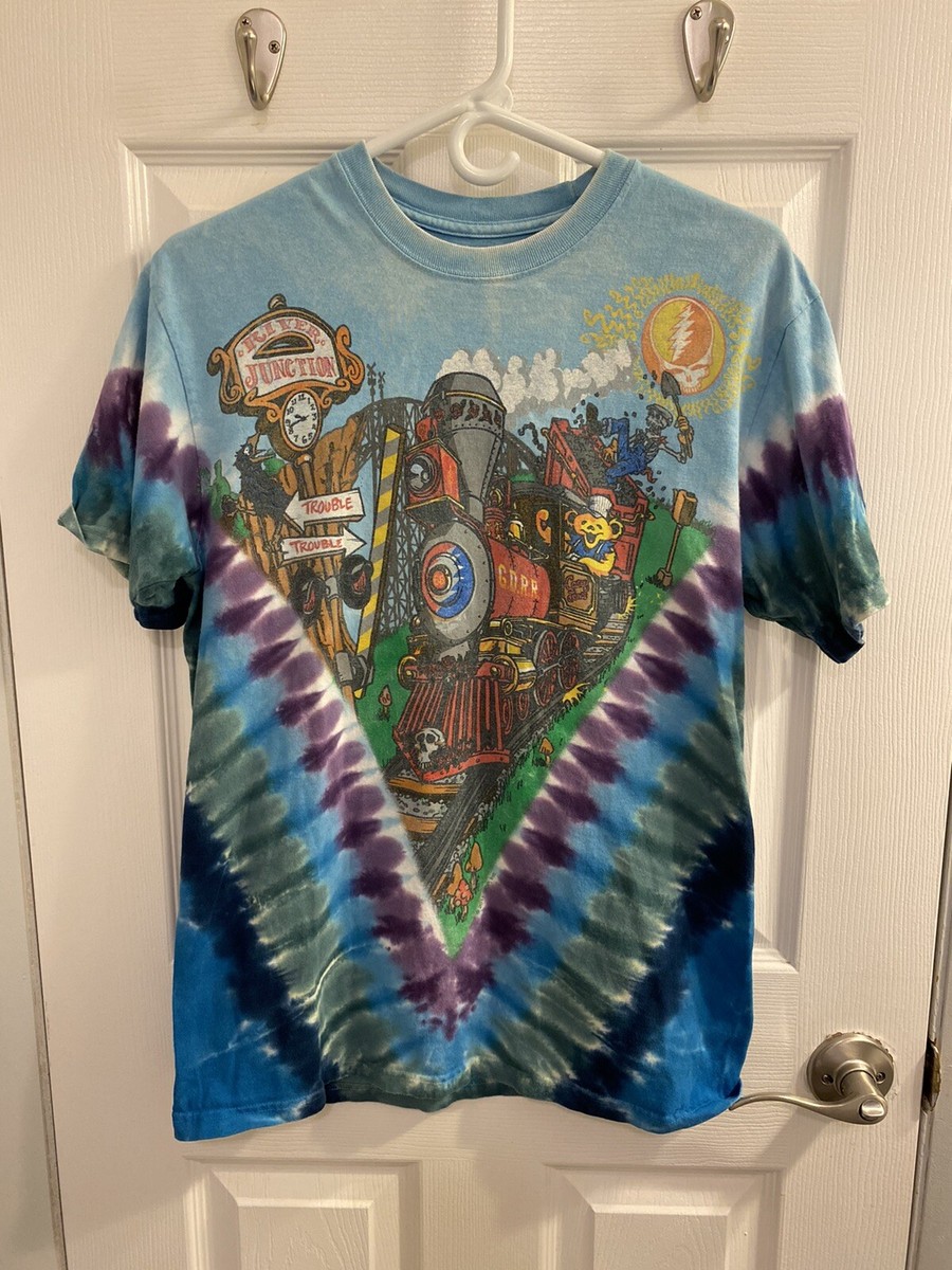 Grateful dead River Junction Casey Jones Psychedelic Tie Dye T