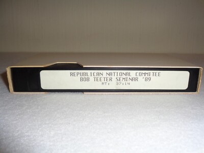 Republican National Committee Bob Teeter Seminar 1989 Original VHS Tape ...
