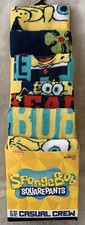 NEW Nickelodeon SpongeBob SquarePants Men's 6-Pair CREW SOCKS Shoe Size 8-12