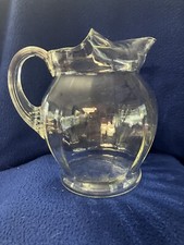 Vintage Macbeth -Evans 1939s Clear Optic Ice Tra Pitcher