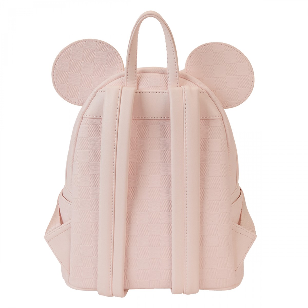 Loungefly Pink Floral Mini Backpack with Red Bow and Ear Accents Minnie Mouse 882279 Pink Ears & Bow Mini Backpack by  main image 3