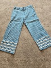 Soft Surroundings–Blue Geometric Narah Full Length Palazzo Pant (Size 1X–18W/20) — photo 2