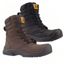 MENS STEEL TOE CAP WORK S3 LIGHTWEIGHT MILITARY COMBAT SAFETY BOOTS POLICE SHOES