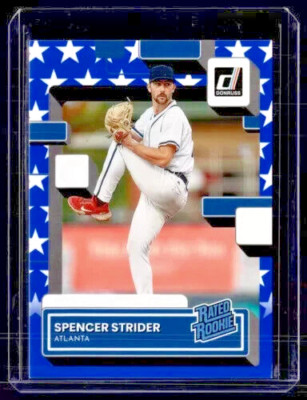 SPENCER STRIDER 2022 Panini Donruss RR BLUE STARS PARALLEL SP RC #76! BRAVES!