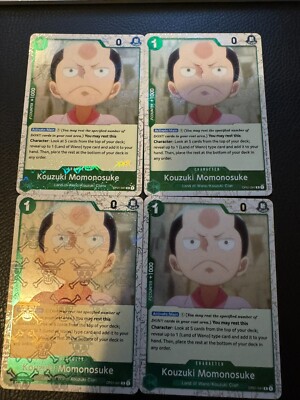 OP01-041 Kouzuki Momonosuke Jolly Roger Foil PRB-01 x4 Playset One Piece Card