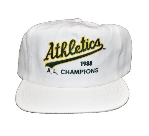 Vtg Oakland A's Hat Cap Mens White Snapback Plain Logo Athletics