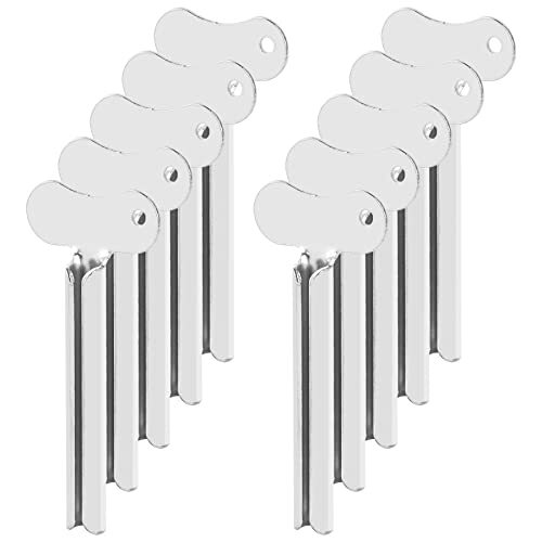 10 Stück Edelstahl Zahnpasta Tube Quetscher Schlüssel Roller Tube für Sahnetube - Bild 1 von 9