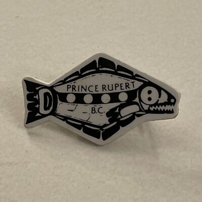 Prince Rupert British Columbia Fish Hat Lapel Pinback Pin PB4F