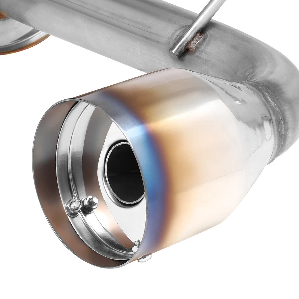 4.75"BURNT TIP STAINLESS STEEL EXHAUST CATBACK SYSTEM FOR 00-05 DODGE NEON 2.0L - Image 3 of 4