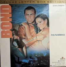 James Bond 2 Laser Disc Sets- Thunderball And For Your Eyes Only