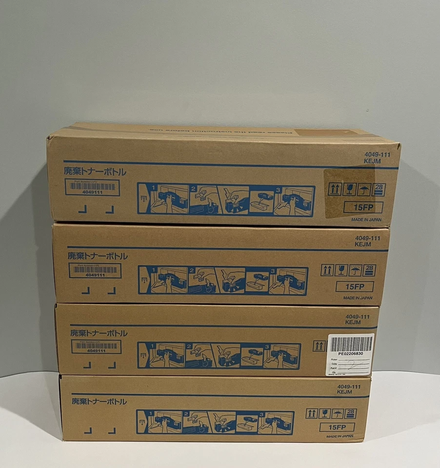 Genuine Konica Minolta 4049-111 Waste Toner Container Bottle Lot of 4 - Image 4 of 4