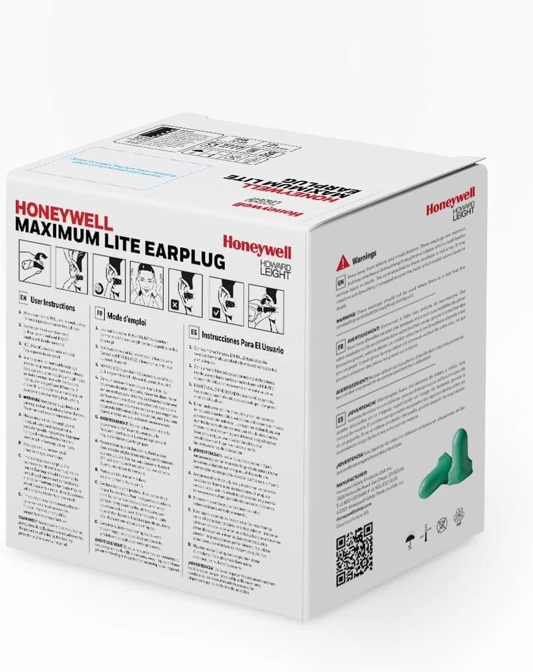TAPONES PARA LOS OÍDOS DE ESPUMA CON CABLE HOWARD LEIGHT MAX LITE LPF-30 VERDE (100 PARES/CAJA) Foto 4 de 4