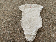 Carter's Girls Gray Striped Bow Bodysuit 6M
