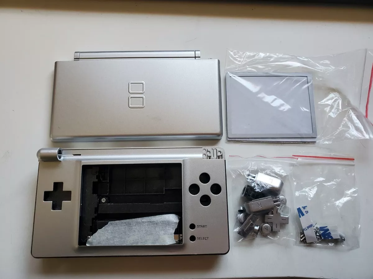 Nintendo DS Lite Full Replacement Housing Shell Screen lens platinum silver US