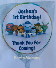 Kids Birthday Stickers Thank You Labels Tags Party Favors 2.5" 12 Round