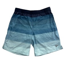 Speedo Men's Tech Volley Swim Shorts Trunks UPF 50 Comfort Liner, Blue M