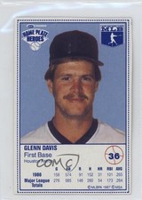 1987 Kraft Home Plate Heroes Food Issue Glenn Davis #36 1g62